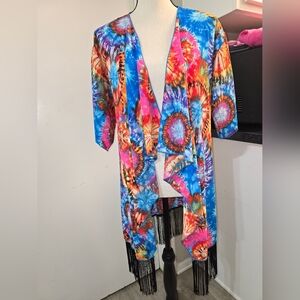 LuLaRoe Blue and Purple Cardigan